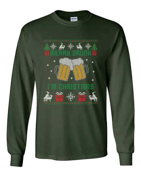 Long Sleeve - Merry Drunk I'm Christmas